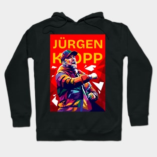 Jurgen Klopp Pop art illustration in Red Hoodie